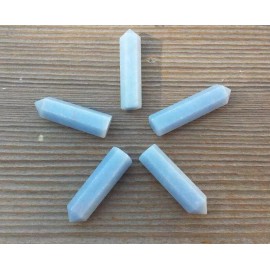 ANGELITE SINGLE TERMINATED GEMSTONE CRYSTAL PENCIL POINT (ONE)