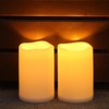 NURADA Large Outdoor Solar Candles Waterproof - 6" x 4"