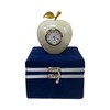 NatureBoost Marble Apple Clock, Home Decor Piece. Clock is inoperative