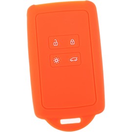 Funda de Silicona para Llave de Coche Inteligente Naranja Protección Antiarañazos y Diseño Elegante para Modelos Koleos y Captur