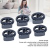 30pcs Metal Cord Lock End Toggle Double Hole Spring Stopper