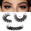 JIMIRE Cat Eye Lashes with Eyelash Glue Russian Strip D