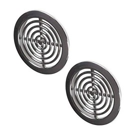 MINI 2x Air Vent Grille Covers 45mm (1.77inch) Ducting CHROME Ventilation Cover