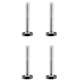 cyclingcolors 4 x Knurled Screws M10 x 80 mm Adjustment Screw Furniture Feet Adjusting Screw Adjustable Feet Plastic Steel Screw Furniture