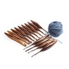 13 Pieces Premium Wooden Crochet Hooks, Crochets Hooks Set for