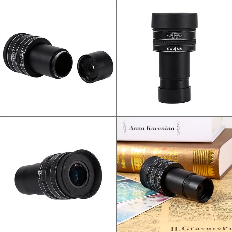 Black 4mm 1.25" 58 Degree Planetary Deep Sky Objects Eyepiece