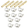 X AUTOHAUX 1 Set 6mm Copper Hose Barb Fitting Connector
