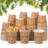 100 Pcs Christmas Gingerbread Paper Cups, 10 oz