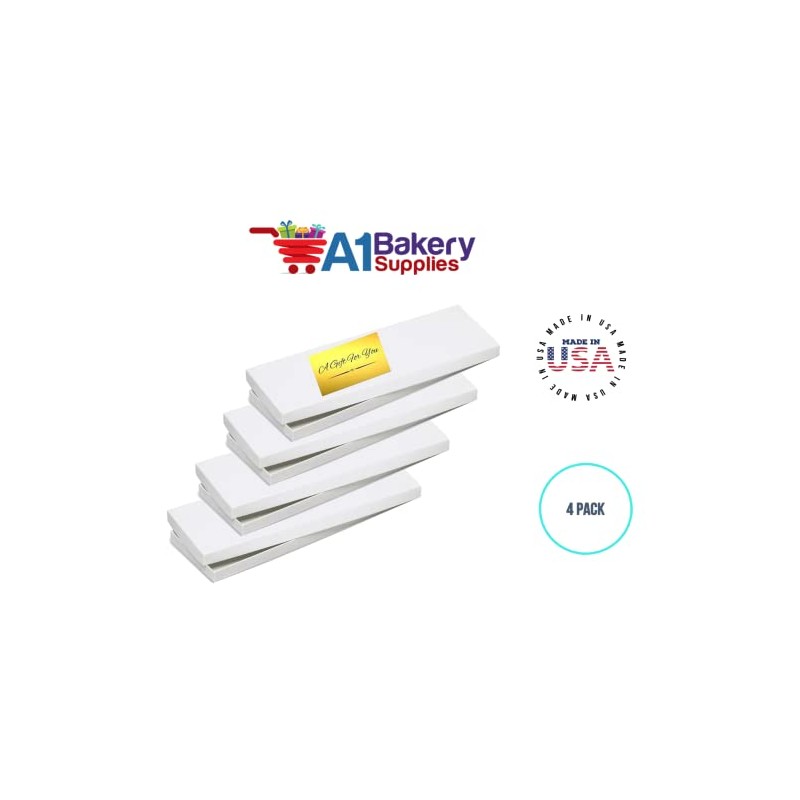A1 Bakery Supplies 4pack Mens Tie/Socks White Gift Wrap Packaging