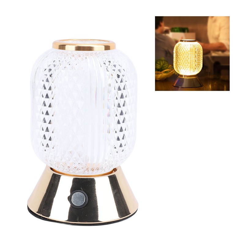 LED Cordless Table Lamp Innovative Stylish Rechargeable Crystal Desk Lamp