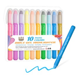Resaltadores De Gel Pastel 10 Colores Para Biblia Y Estudio