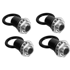 4Pcs Black Light Fixture Hooks Ring Nuts,Eye Nuts Lamp Nuts Lifting Ring Nuts M10 Thread Lamp Female Loop Holder Black Ring Hanging Light Ring Luminaire