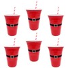 Healeved 12PCS Christmas Cups Christmas Plastic Cups with Straws Christmas