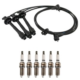 TRQ Ignition Kit Spark Plugs Spark Plugs Wire Set Compatible with 1995-1998 Toyota T100