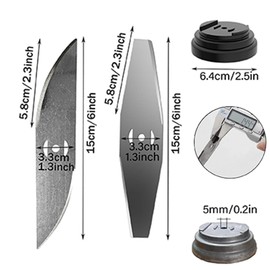 Cordless Weed Eater Blade Adapter Kit Weed Eater Head Attachments Includes Alloy Steel Blade Adapter and 4pcs Metal Blades,4 S-Shaped Blades, Brush Cutter Premium Steel Blade for Weedeater