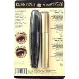 Ellen Tracy Mascara Duo 3X Volumizing & Extreme Lengthening  ~  Black All day