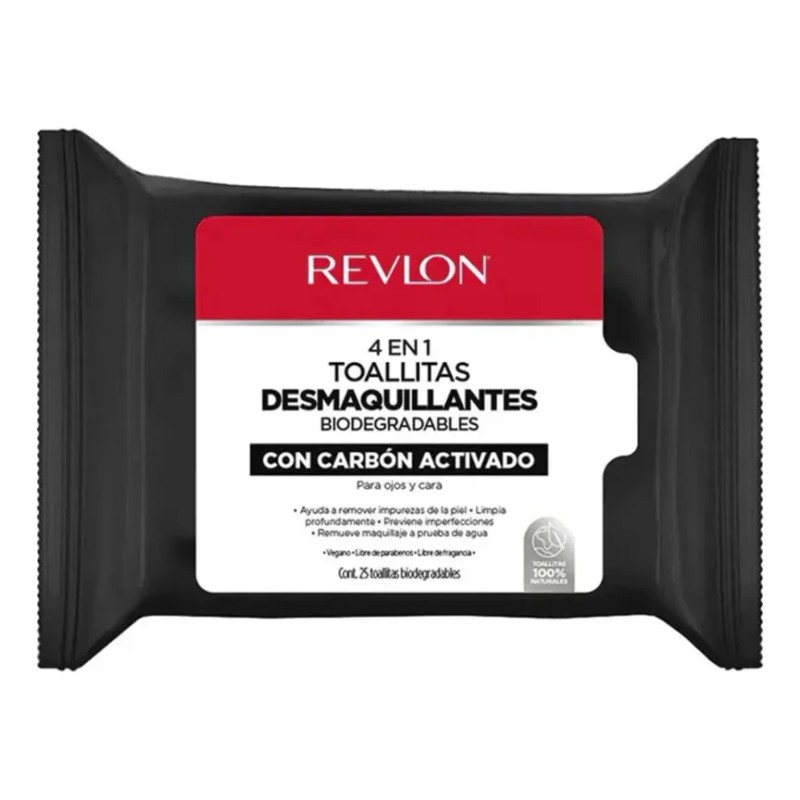 Toallitas Desmaquillantes Con Carbón Activado Revlon