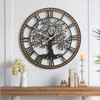 Micasso Silent Large Wall Clock: 24Inch Tree of Life Metal