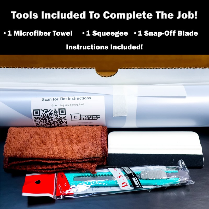 BOGAR TECH DESIGNS Full Headlight Taillight Tint Kit Cover Compatible