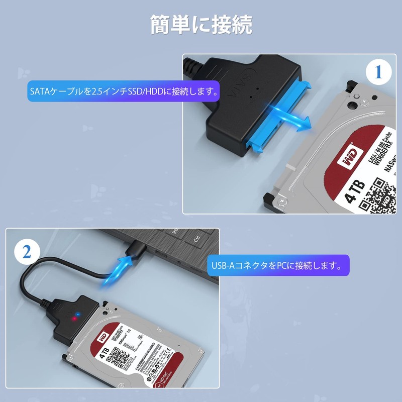 WAVLINK SATA USB3.0 Converter Adapter 2.5" HDD SSD HDD Hard
