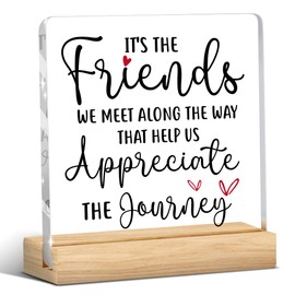 Friend Gifts, Friendship Gifts for Women Men, Gifts for Best Friend, Bestie Gifts for Soul Sister Brother Acrylic Plaque for Home Office Bedroom Tabletop Shelf Birthday Easter