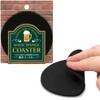 Aion 754-BK Coaster Water Absorbing Sponge, Round, Black, Diameter 3.5