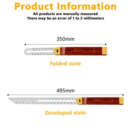 Multi Angle Bevel, Stainless Steel T-Bevel, Adjustable Bevel with Marking Gauge Function, Multifunctional Angle Adjustable T Bevel, Marking Gauge for Craftsmen and Woodworking