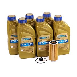 BLAU J1A5120-D Motor Oil Change Kit - Compatible with 2014-17 VW Jetta VI w/ 4 Cylinder 1.8T Engine - 5w40