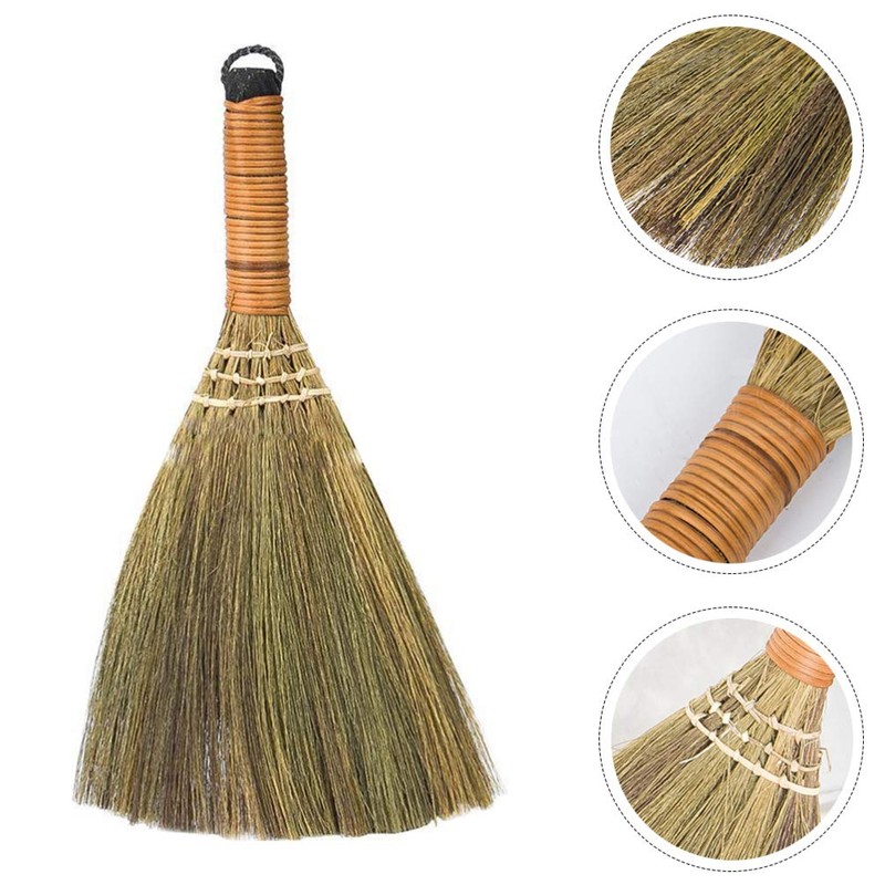 LIFKOME Portable Desk 2Pcs Indoor Grass Broom Whisk Broom Thai