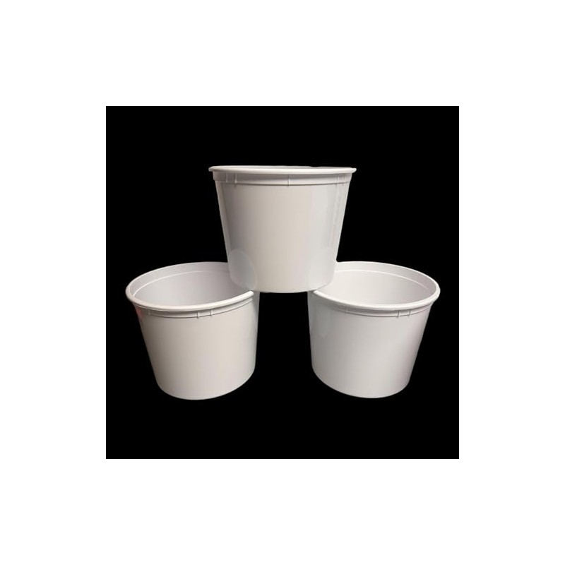 TALISMAN White Offering, Donation, Ice Buckets, 160 Ounces, Pack 3,