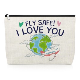 Pilot Gifts for Women Aviation Gifts for Pilots Flight Attendant Flight Staff Airline Worker Attendant Traveling Cosmetic Bag Long Distance Travel Present Christmas Birthday Present Travel Pouch
