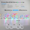 KOSUMOSU LED Wall Clock 15" RGB Digital LED Clock for