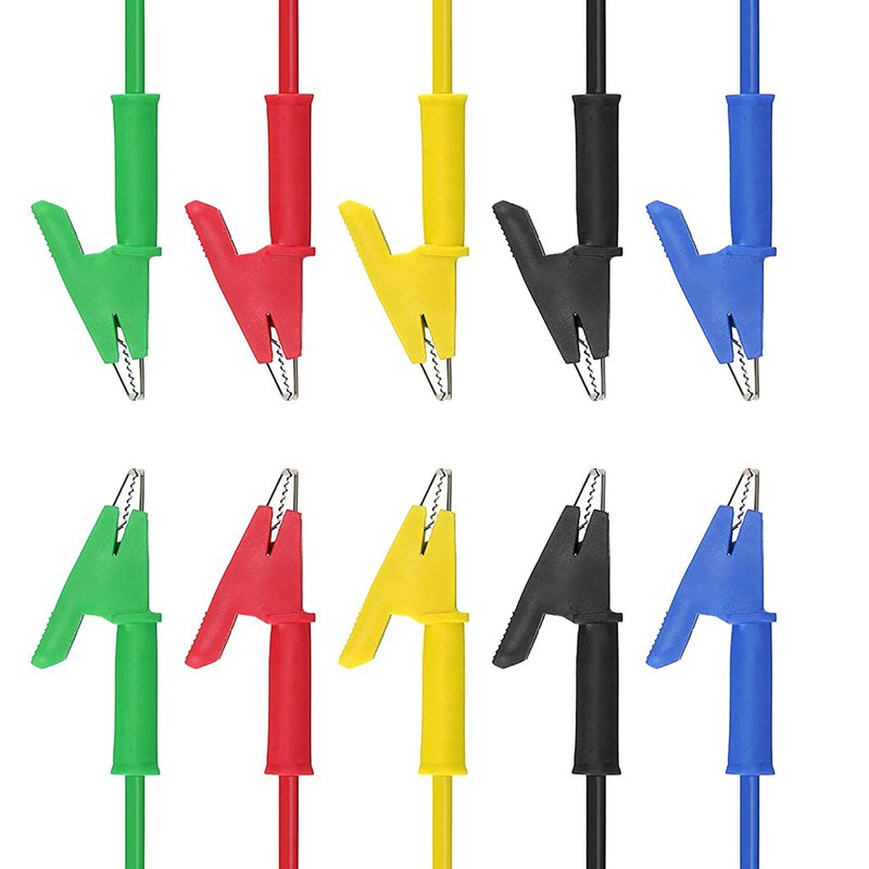 Cleqee Dual End Alligator Clip Cord Set 1000V 15A Alligator