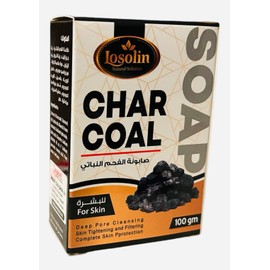 Losolin Activated Charcoal Soap Bar for Men and Women | Detoxifying, Moisturizing, and Vegan | for Eczema, Psoriasis, Face, Body, Men Women Teens with Oily Skin | 100 gm 3.52 oz