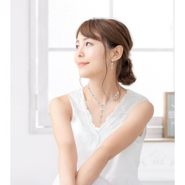 AN SHU Heart Shape Zirconia Necklace for Weddings, Weddings, Parties, Metal Cubic Zirconia, Zirconia