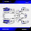 Factory EFX White Blue Shift Racing Graphic kit fits Yamaha