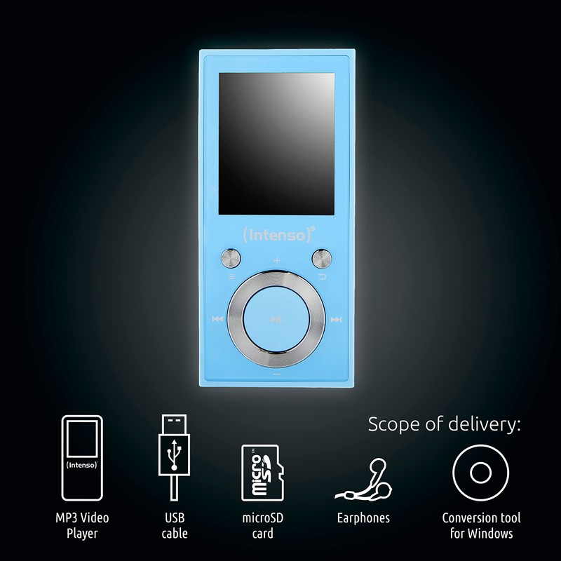 Intenso MP3 Player Video Scooter 1,8 Zoll Bluetooth blau