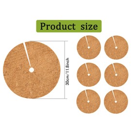 Abiyou 6 pieces round coconut fibre mat, 30 cm coconut mats for plants, coconut mat, winter protection, coconut mat, plant protection, winter protection, coconut mat, for plant protection, cold