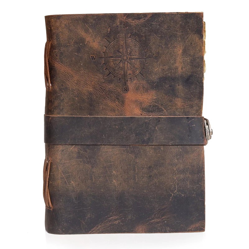 cuero Compass Vintage Leather Journal,Antiqu