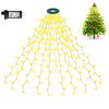 Warm White Christmas Tree Lights with Ring Outdoor Indoor,16 Lines
