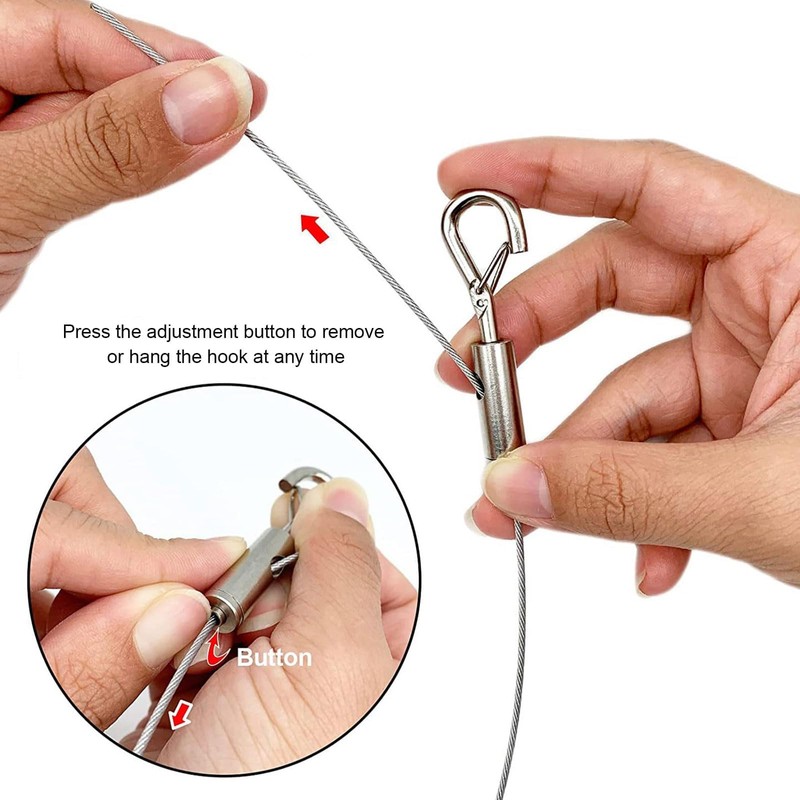 0XBIT Stainless Steel Rope, Rope Tension Set, 1.5 mm x