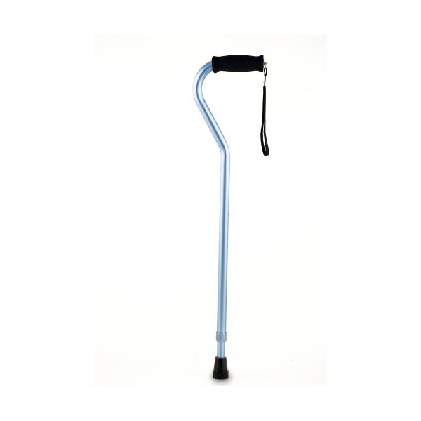 NOVA Medical Products Cane with Offset Handle and Strap, Blue