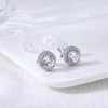 Sllaiss Clip On Earrings for Women Clip-on Earrings Round Cubic