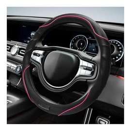 Sun Walker 3D - Funda protectora antideslizante para volante de coche de fibra de carbono con agarre cómodo, funda protectora deportiva transpirable p