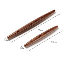 Wenge Wooden Dumpling Rolling Pin, 15 Inch Tapered Design, 2pcs
