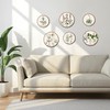 Boho Plant Wall Art Minimalist Green Botanical Round Hanging Sign