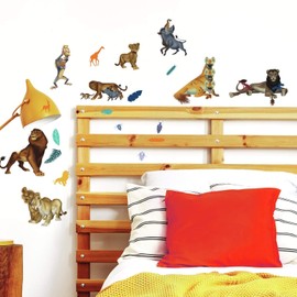 Roommates RMK4078SCS The Lion King Character Peel and Stick Wall Decals, Brown
