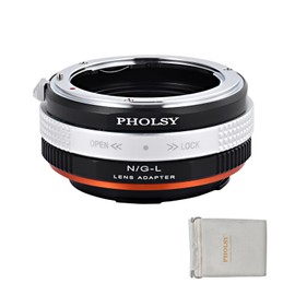 PHOLSY Lens Adapter with Aperture Ring G to L Mount for Nikon G/F/AI/AIS/D/AF-S Lens and L Mount Cameras Compatible with Leica SL2, SL2-S, CL, TL2, Lumix S5, S1, BS1H, SIGMA FP, FP L