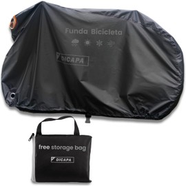 DICAPA Bike Cover, Protective Cover for Outdoor Waterproof Bicycle 200 x 70 x 110 cm with Handles, Anti-theft Holes and Adjustable Closure, Waterproof and Durable Material.