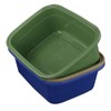 Gloreen 18 Quart Wash Basins, Large Plastic Rectangular Dish Pan/Tub,